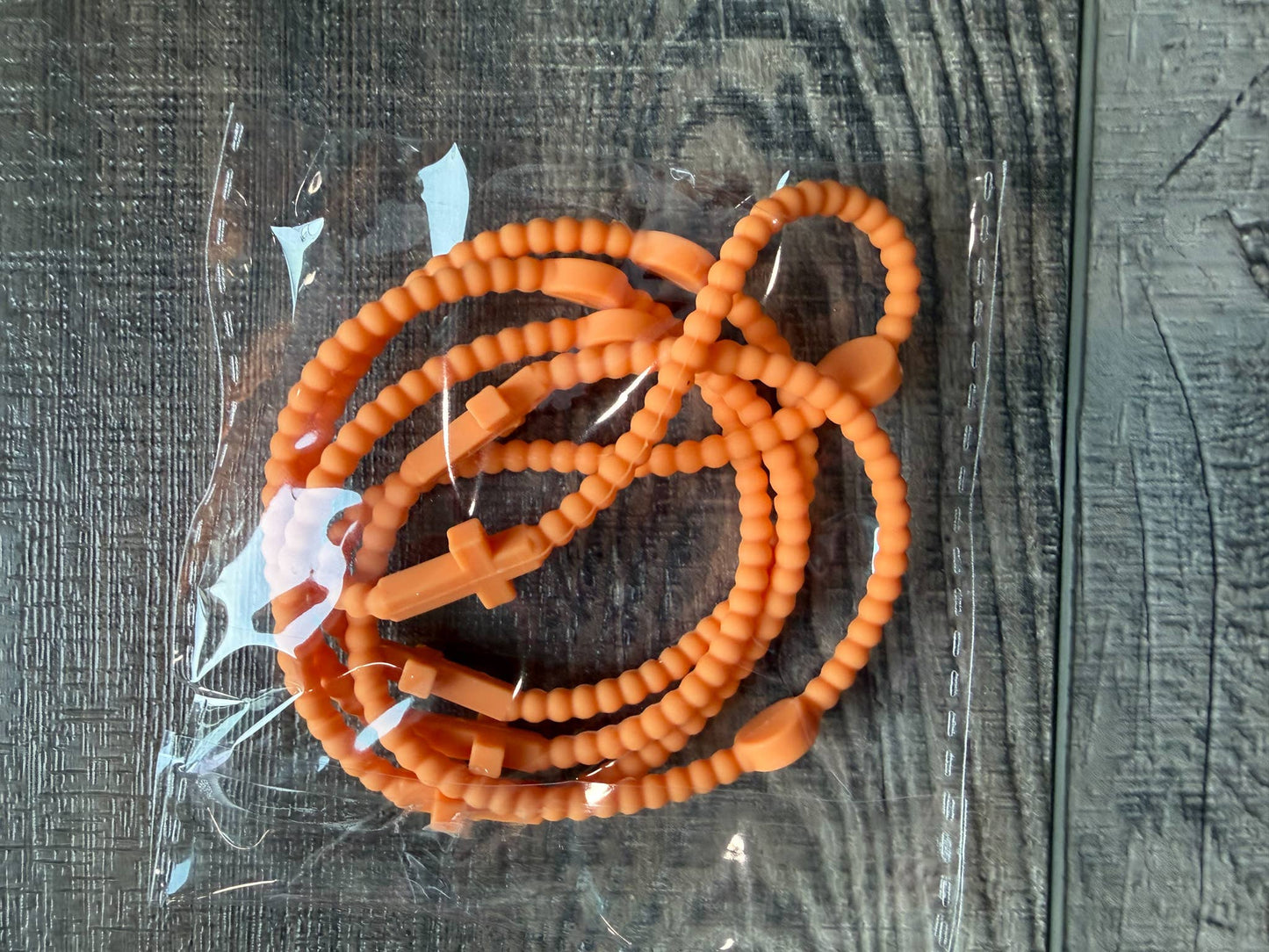 Silicone Cross Bracelet Set of 5